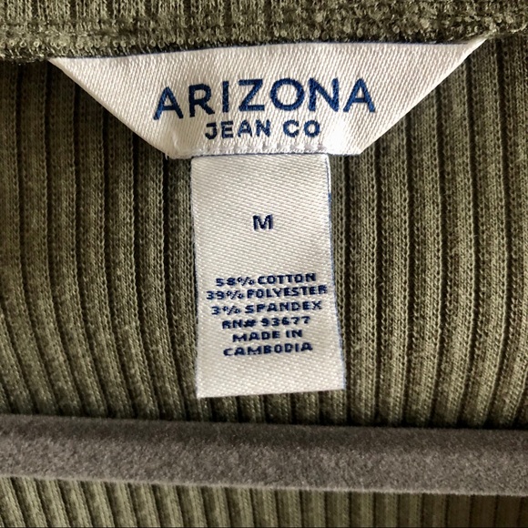 NWT Arizona Long Sleeve Henley Shirt Size Medium - Picture 3 of 7